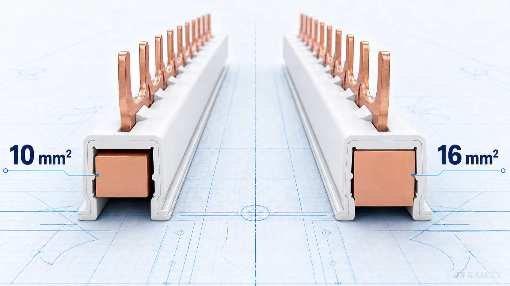 10 mm² vs 16 mm² Comb Busbar: How to Compare Cross-Section and Current Rating